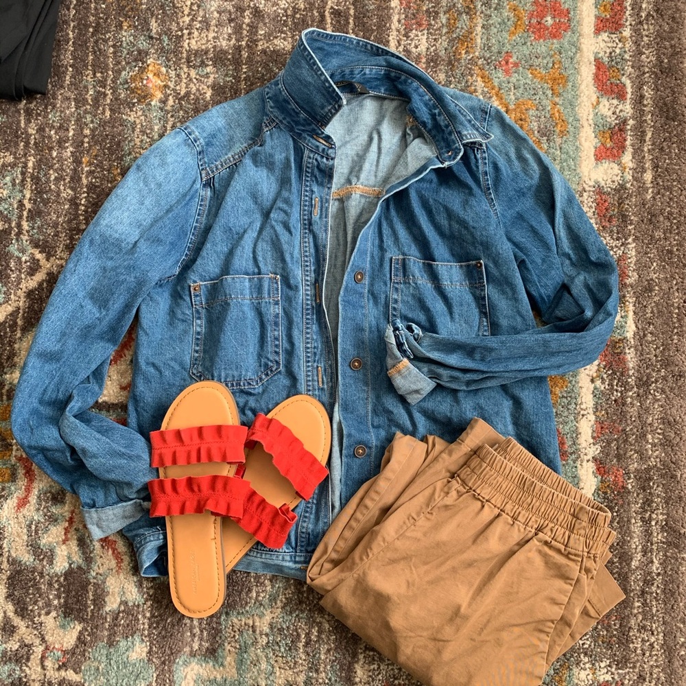 Zara denim shirt jacket